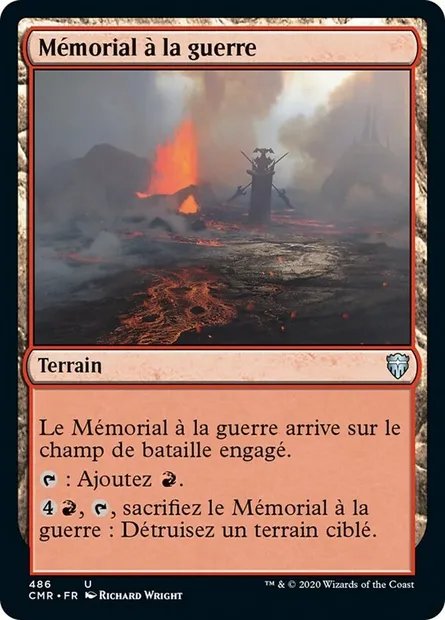 Mémorial à la guerre, carte Magic CMR 486 — extension Commander Legends