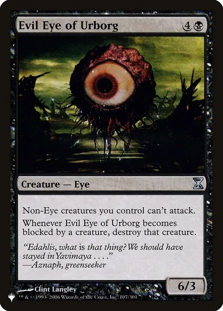 Œil maléfique d'Urborg, carte Magic PLST TSP-107 — extension The List