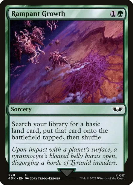 Croissance luxuriante, carte Magic 40K 220 — extension Warhammer 40,000 Commander
