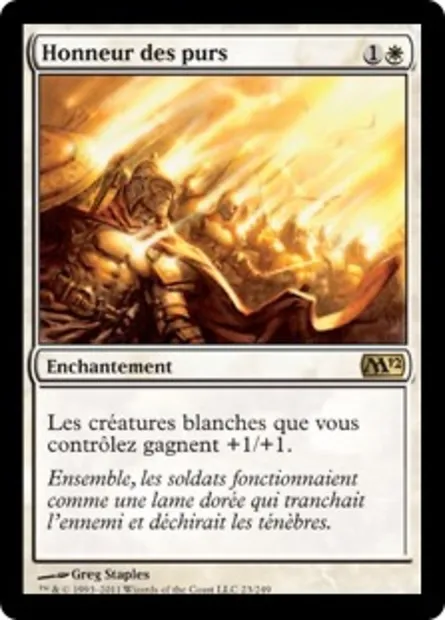 Honneur des purs, carte Magic M12 23 — extension Magic 2012