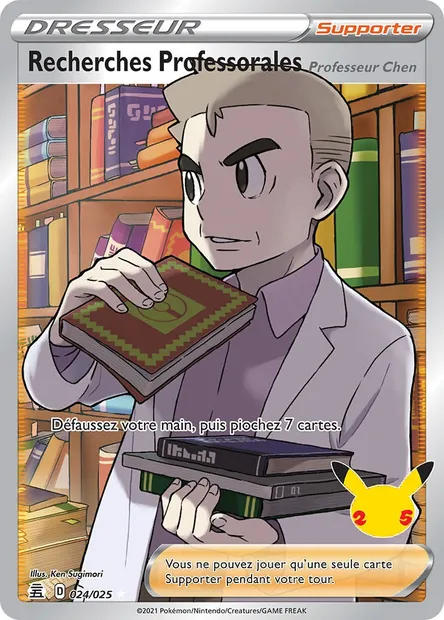 Recherches Professorales (Professeur Chen), carte Pokémon CEL 24 — extension Célébrations