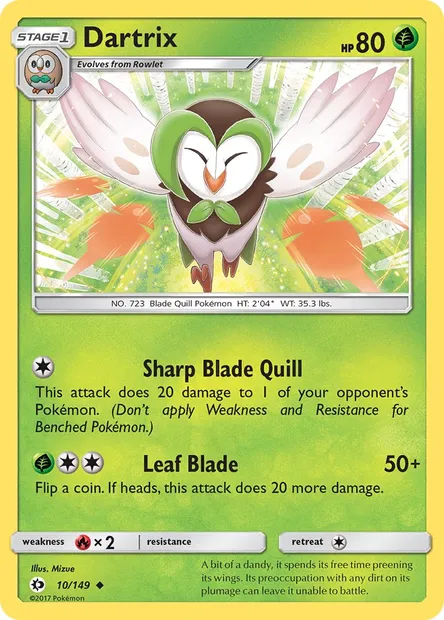 Dartrix, Pokémon card SUM 10 — Sun & Moon set