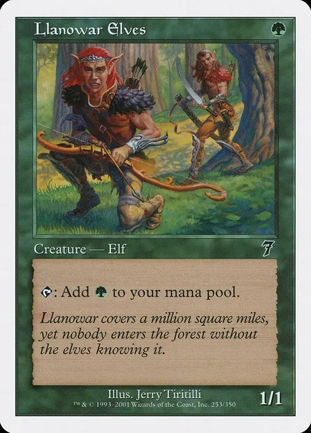 Llanowar Elves, Magic card 7ED 253 — Seventh Edition set