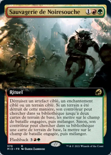 Sauvagerie de Noiresouche, carte Magic MID 370 — extension Innistrad : chasse de minuit