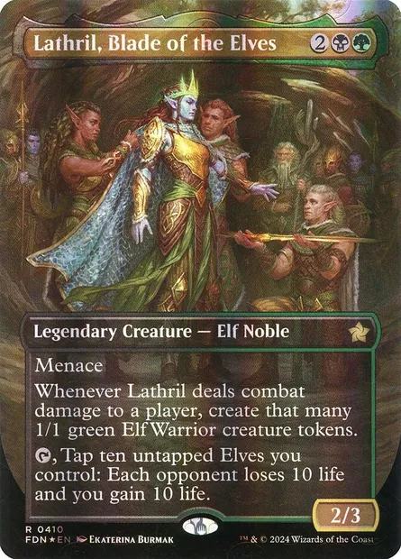 Lathril, Blade of the Elves, Magic card FDN 410 — Foundations set