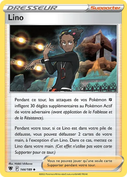 Lino, carte Pokémon ASR 144 — extension Astres Radieux