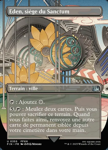 Eden, siège du Sanctum, carte Magic FIN 355 — extension Final Fantasy