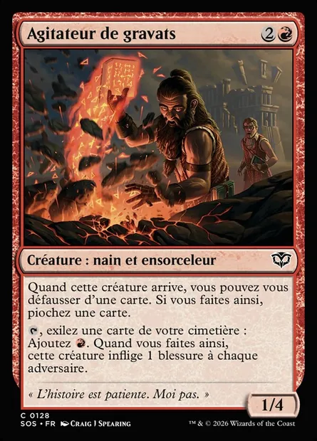 Agitateur de gravats, carte Magic SOS 128 — extension Secrets of Strixhaven