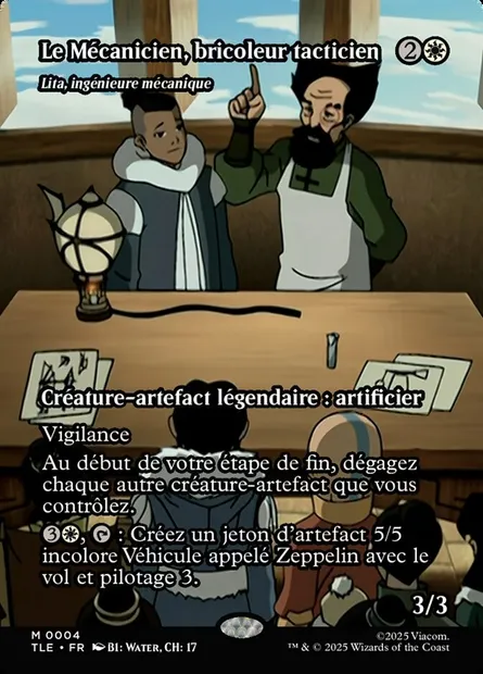 Lita, ingénieure mécanique, carte Magic TLE 4 — extension Avatar: The Last Airbender Eternal