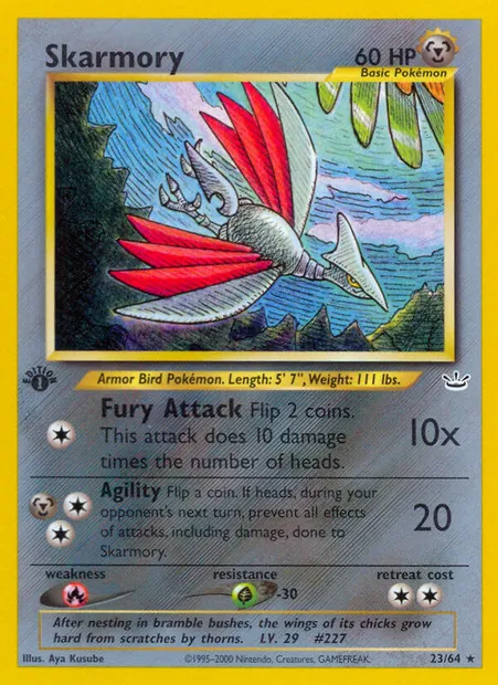 Skarmory, Pokémon card NR 23 — Neo Revelation set