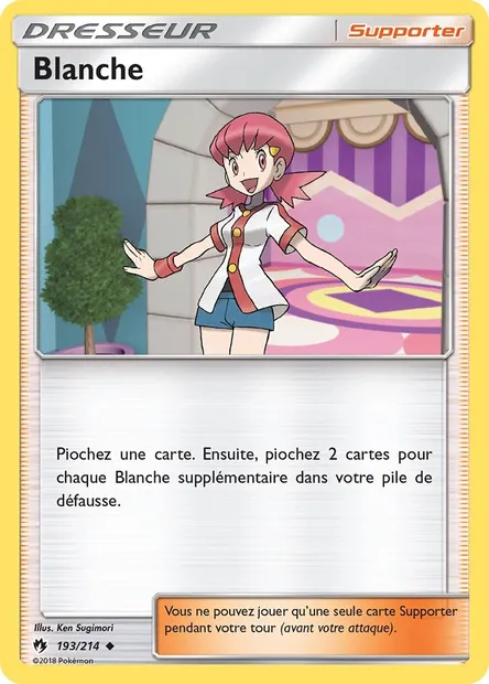 Blanche, carte Pokémon LOT 193 — extension Tonnerre Perdu