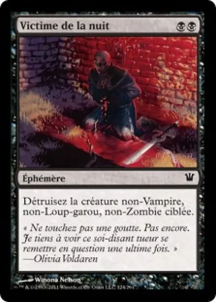 Victime de la nuit, carte Magic ISD 124 — extension Innistrad
