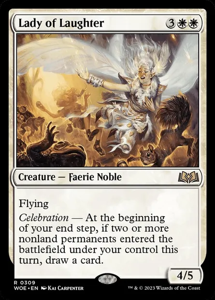 Lady of Laughter, Magic card WOE 309 — Wilds of Eldraine set
