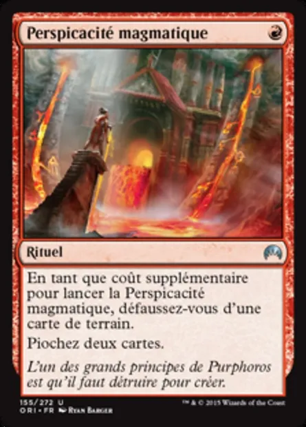 Perspicacité magmatique, carte Magic ORI 155 — extension Magic Origines