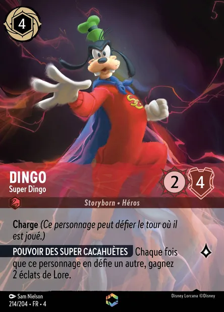 Dingo - Super Dingo, carte Disney Lorcana CH4-214 — extension Le Retour d'Ursula