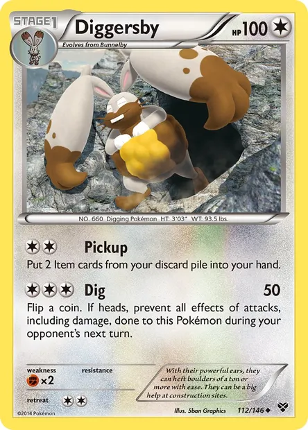 Diggersby, Pokémon card XY 112 — XY set