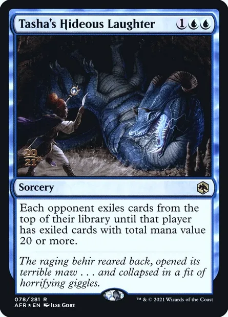 Tasha's Hideous Laughter, Magic card PAFR 78s — Adventures in the Forgotten Realms Promos set