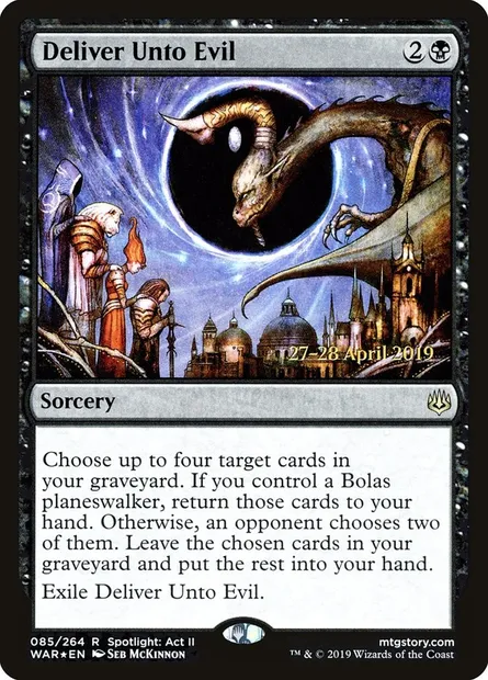 Deliver Unto Evil, Magic card PWAR 85s — War of the Spark Promos set