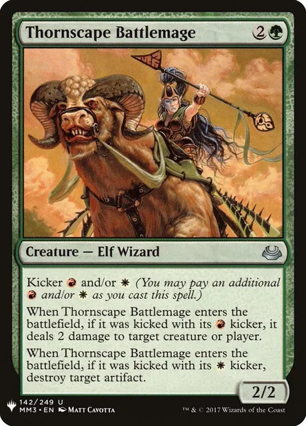 Thornscape Battlemage, Magic card PLST MM3-142 — The List set