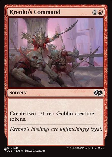 Commandement de Krenko, carte Magic PLST J25-140 — extension The List