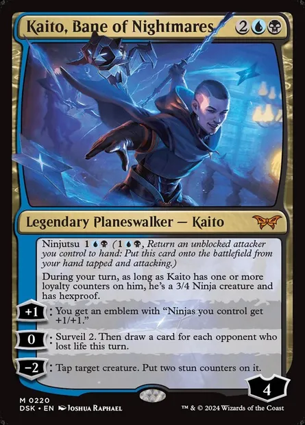Kaito, Bane of Nightmares, Magic card DSK 220 — Duskmourn: House of Horror set