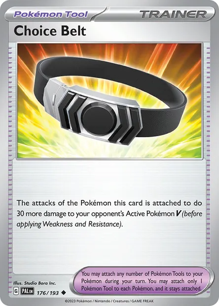 Choice Belt, Pokémon card PAL 176 — Paldea Evolved set