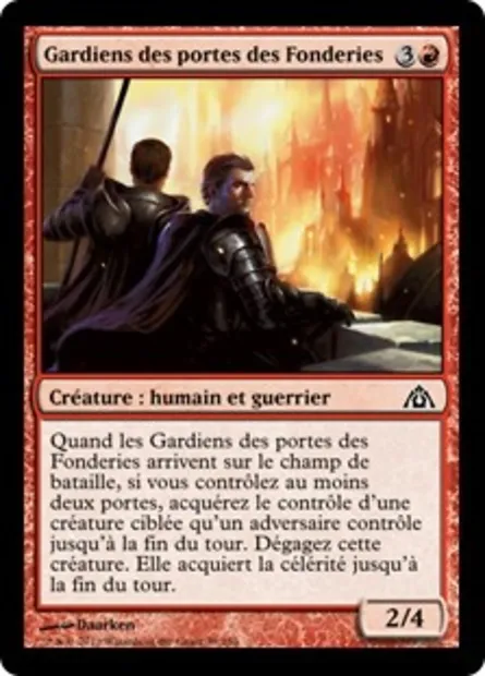 Gardiens des portes des Fonderies, carte Magic DGM 39 — extension Le labyrinthe du dragon