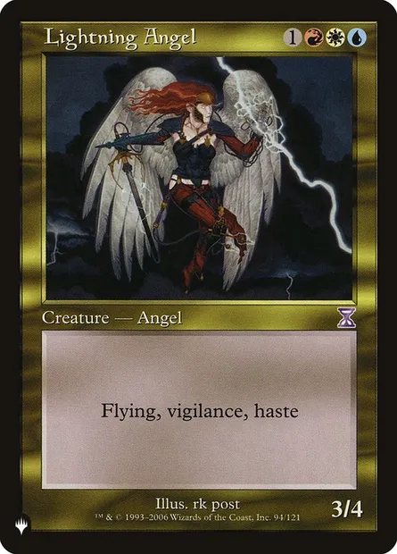 Lightning Angel, Magic card PLST TSB-94 — The List set