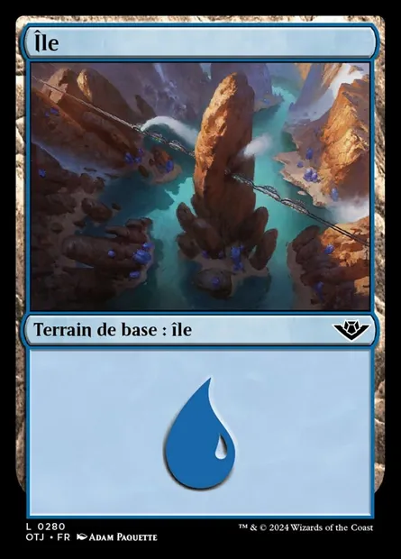 Île, carte Magic OTJ 280 — extension Outlaws of Thunder Junction