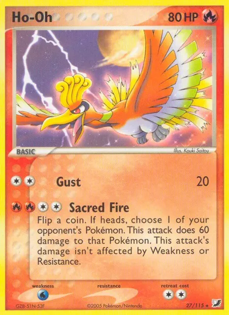Ho-Oh, Pokémon card UF 27 — Unseen Forces set
