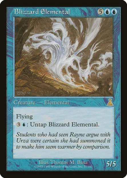 Blizzard Elemental, Magic card UDS 27 — Urza's Destiny set