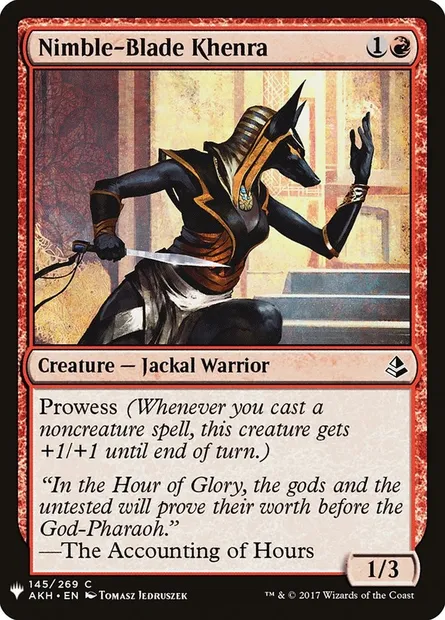 Nimble-Blade Khenra, Magic card PLST AKH-145 — The List set