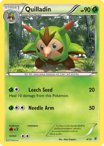 Quilladin, Pokémon card KSS 4 — Kalos Starter Set set