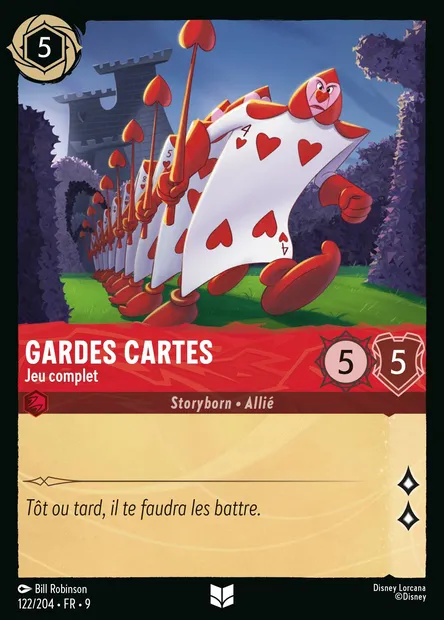 Gardes cartes - Jeu complet, carte Disney Lorcana CH9-122 — extension Fabuleux