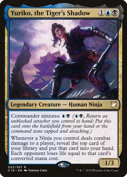 Yuriko, the Tiger's Shadow, Magic card C18 52 — Commander 2018 set