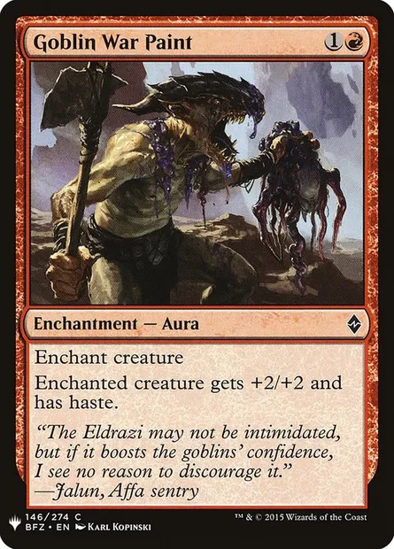 Goblin War Paint, Magic card PLST BFZ-146 — The List set