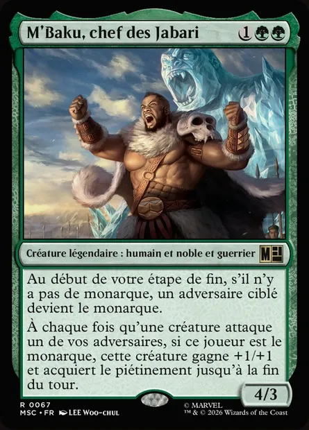 M'Baku, chef des Jabari, carte Magic MSC 67 — extension Marvel Super Heroes Commander