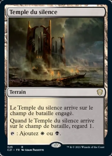 Temple du silence, carte Magic C21 325 — extension Commander 2021