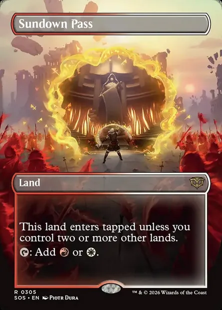 Sundown Pass, Magic card SOS 305 — Secrets of Strixhaven set