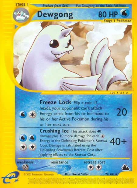 Lamantine, carte Pokémon SK 7 — extension Skyridge