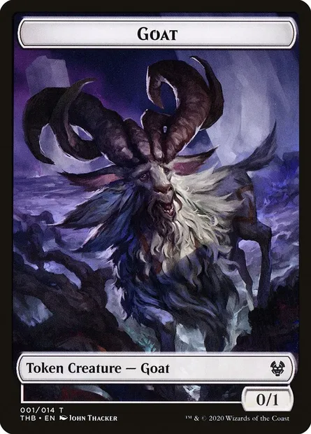 Goat, carte Magic TTHB 1 — extension Theros Beyond Death Tokens