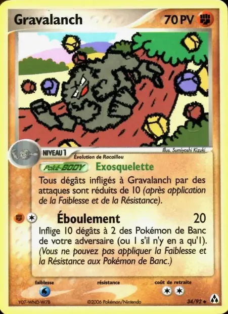 Gravalanch, carte Pokémon LM 34 — extension EX Créateurs de légendes