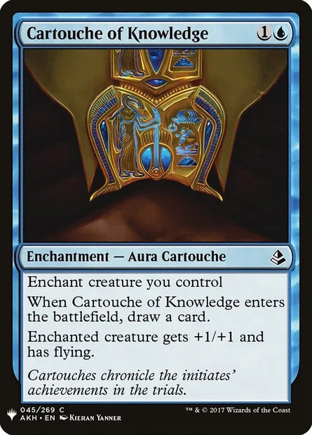 Cartouche of Knowledge, Magic card PLST AKH-45 — The List set
