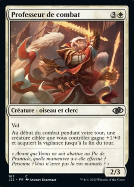 Professeur de combat, carte Magic J22 167 — extension Jumpstart 2022
