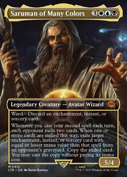 Saruman of Many Colors, Magic card LTR 412 — The Lord of the Rings: Tales of Middle-earth set