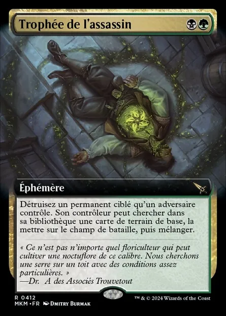 Trophée de l'assassin, carte Magic MKM 412 — extension Murders at Karlov Manor