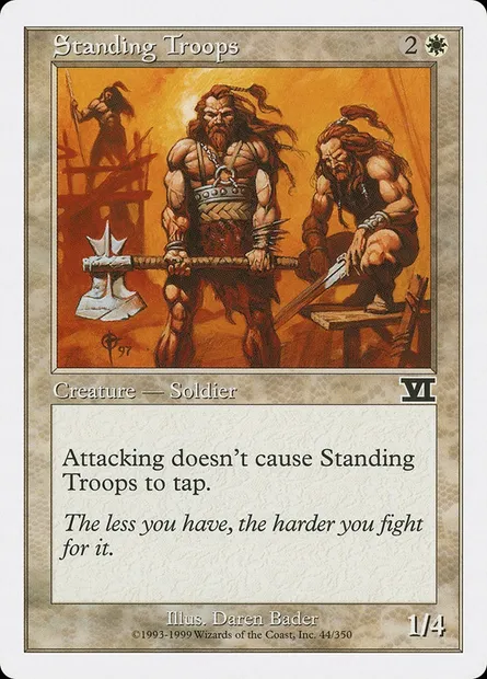 Standing Troops, Magic card 6ED 44 — Classic Sixth Edition set