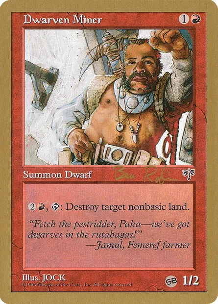 Dwarven Miner, Magic card WC98 br169sb — World Championship Decks 1998 set