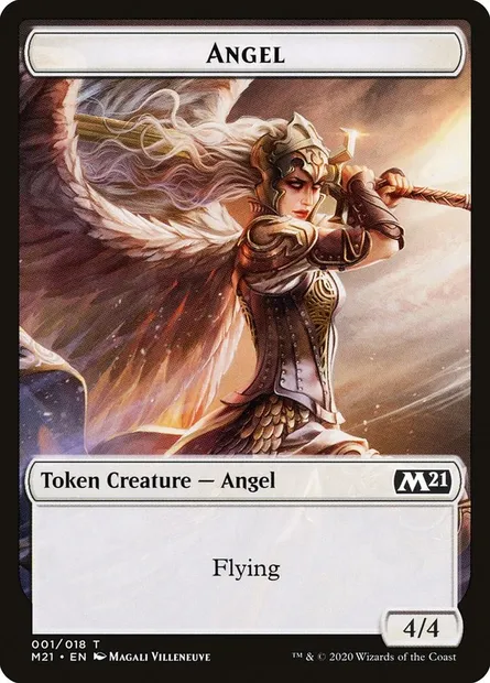 Angel, carte Magic TM21 1 — extension Core Set 2021 Tokens