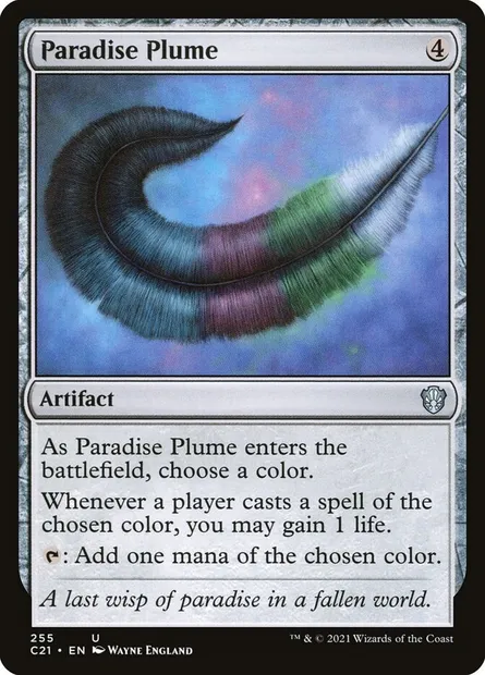 Paradise Plume, Magic card C21 255 — Commander 2021 set